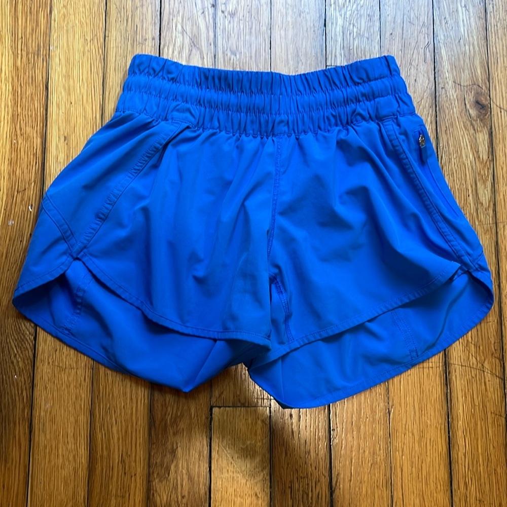 lululemon tracker short V 4” | size 4 | blue
